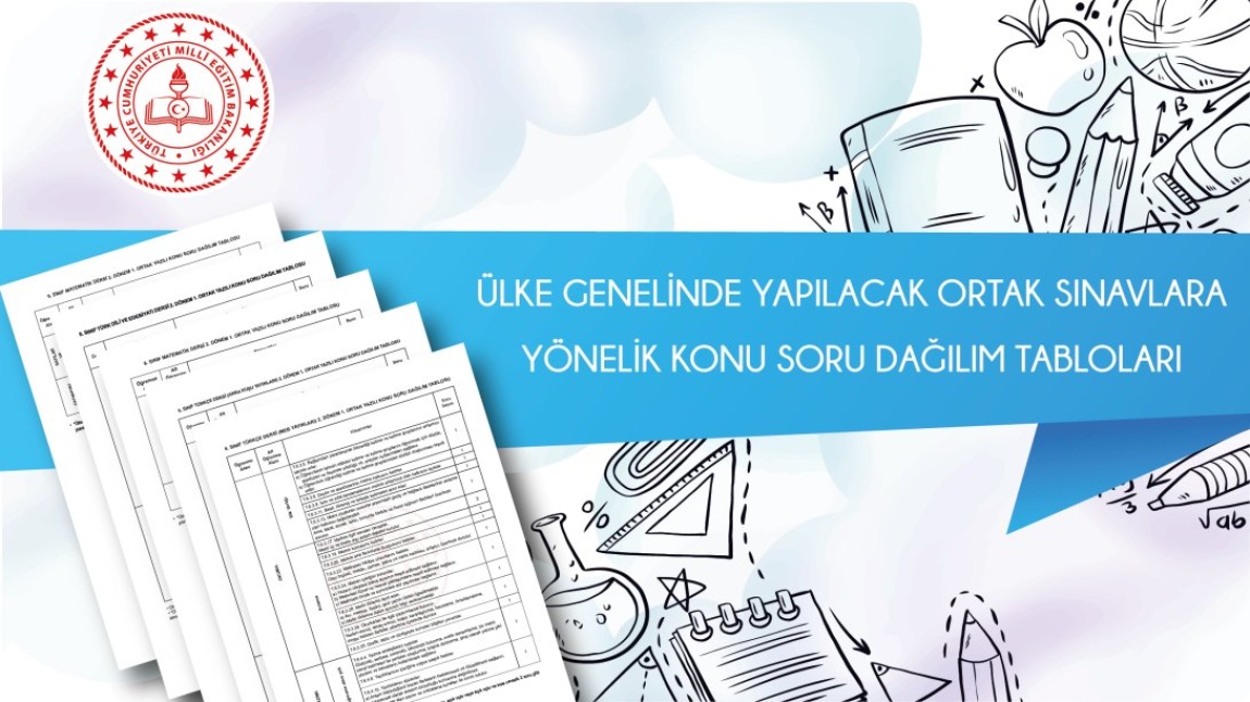 ÜLKE GENELİNDE 6. SINIFLAR İÇİN YAPILACAK ORTAK SINAVLARA YÖNELİK KONU SORU DAĞILIM TABLOLARI YAYIMLANDI